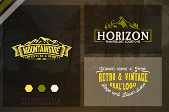 design timeless retro vintage and rustic logo