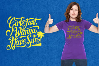 do cool t shirt design and mock up less than 24 hours
