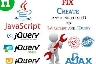 fix any javascript, jquery code or develop javascript app