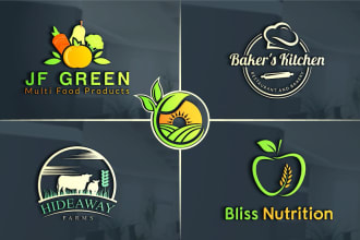 design natural agriculture food beverage and restaurant logo