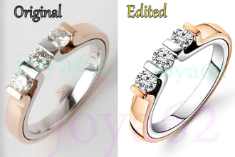 high end jewelry retouching product image editing 3d photo retouch and touch up