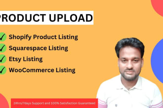 upload products on squarespace, shopify, woocommerce store