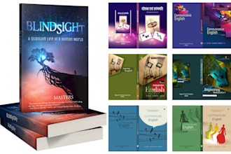 book cover design or book inner pages design and formatting