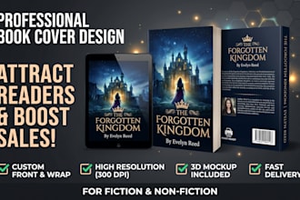 design a professional book cover for amazon, ingramspark, lulu