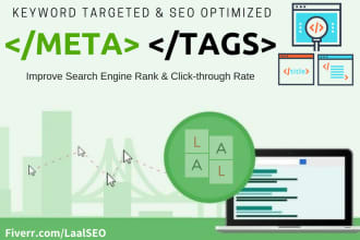 write SEO meta tags, keyword rich title and description tags