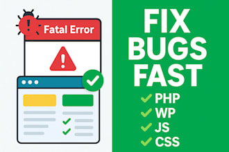 fix PHP, wordpress, HTML, CSS, js, jquery, and database bugs fast