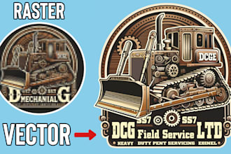 manually vector trace your logo or ai image in 24 hours
