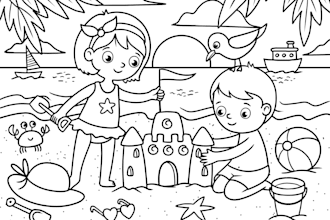 draw custom coloring pages for kids for KDP books