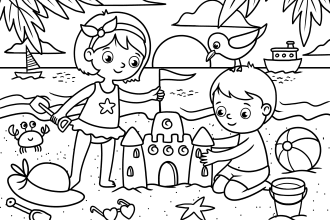 draw unique digital coloring pages for kids and adults