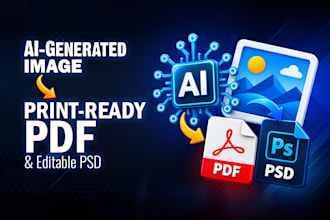 recreate your ai design to a high quality, print ready pdf, flyer postcard etc