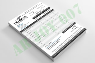 design professional business invoice order form