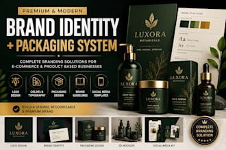 design a premium brand identity and packaging system