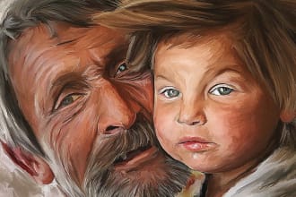 draw digital oil painting based on your photo