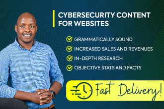 do cybersecurity content writing for website, tutorial, blog etc
