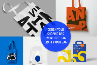 design tote bag, paper bag, custom packet