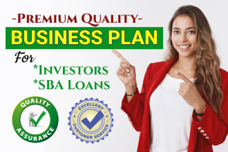 prepare an investor business plan, write business plan for startups