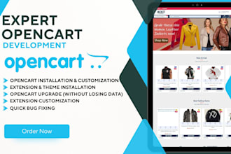 install customize and develop professional opencart website