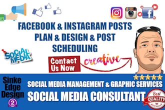 create and schedule posts for facebook and instagram