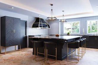 3d model render custom kitchen interior design in 3ds max