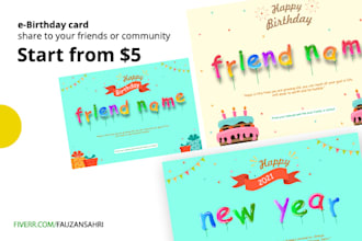design birthday card for your creative party