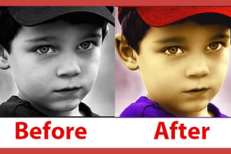 make your black white photo to color photo