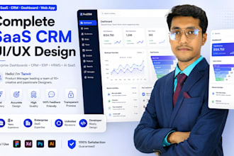 create a complete saas CRM, erp, cms UI UX design prototype
