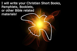 write christian material such as a short book or booklet