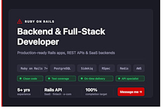 build a ruby on rails API or web application