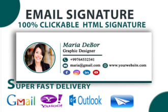 design clickable HTML email signature