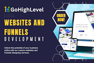 design or redesign your gohighlevel websites and funnels