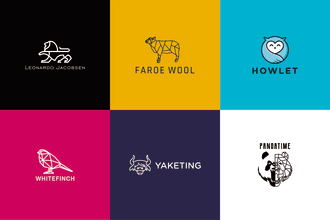 design luxury geometric, monoline, and polygonal animal logo