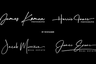 do stunning luxury calligraphy script signature logo for business