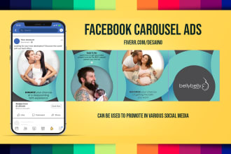 design facebook ads creative design carousel or singe image ads in adobe n canva