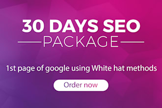 do monthly white hat onpage and off page seo service package