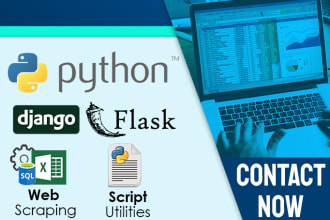 do python, django, flask or web scraping