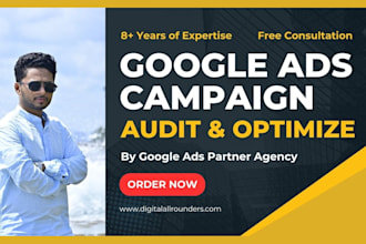 audit, ad review and optimize google ads adwords PPC campaign