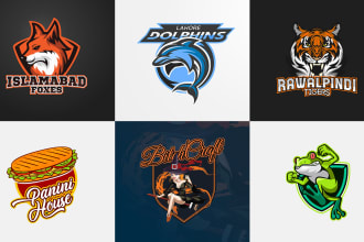design mascot, retro and graphic design logo
