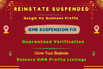 appeal, reinstate suspended gmb google business profile successful verification
