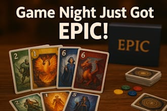 design instagram, kickstarter, and website posts for your board or card game