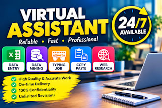 do manual data entry, lead generation, and web research