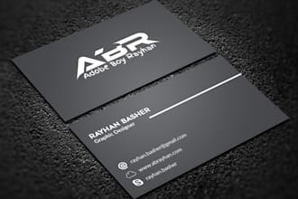 make your double sided minimalist business card