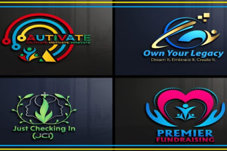 do creative 3d nonprofit, charity and foundation logo design