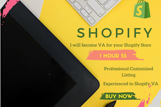 do shopify product listing and become data entry VA