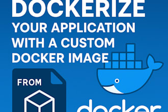 dockerize your application with a custom docker image