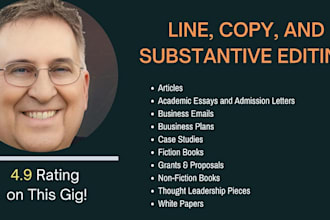 edit any book or other work for you