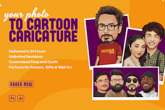 create cartoon or caricature portrait from your photo