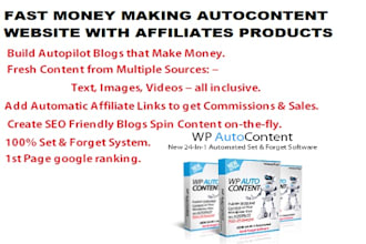 build autopilot money making affiliate marketing website