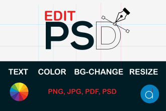 edit design photoshop PSD template