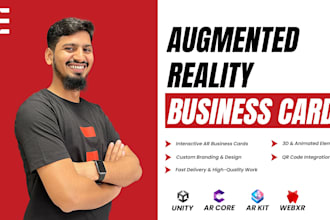 design cool augmented reality ar visiting card