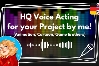 provide female voice acting for games, cartoons or animation